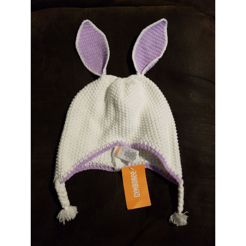 Gymboree lavender bunny hat 4t 5t nwt